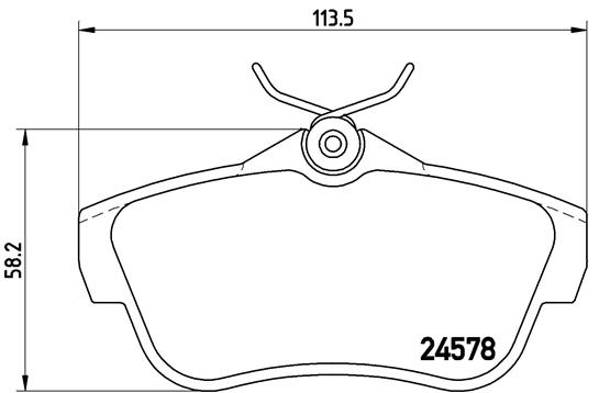 A.B.S. P 61 095 BREMBO Bremsbelagsatz, Scheibenbremse